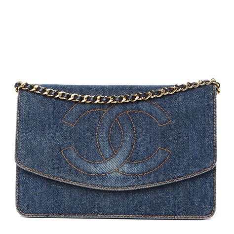 chanel denim wallet on chain|Chanel woc online shop.